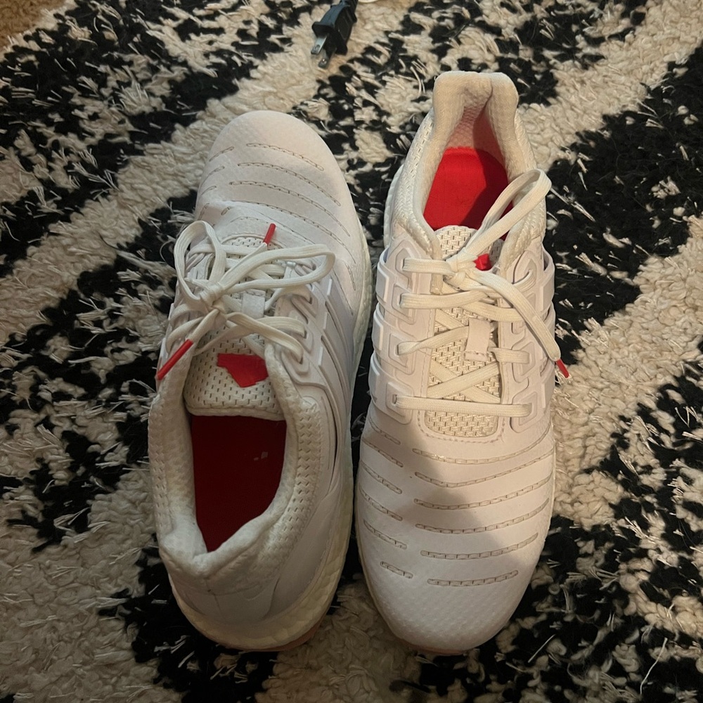 adidas White and Red Athletic Shoes